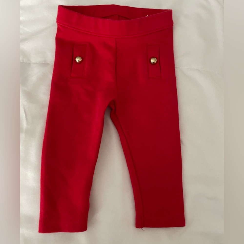 Janie and Jack size 3 to 6 months red pull-on pants 🌻